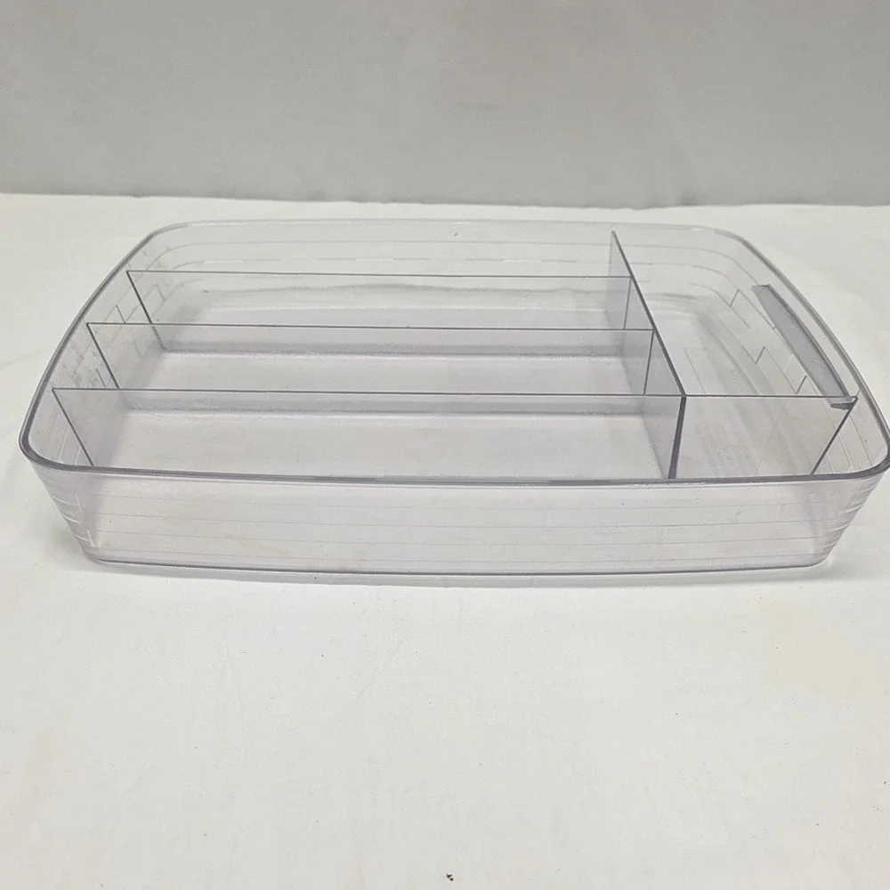 Longaberger Basket Protector 45438 Spoon Drawer Clear Plastic 5 Compartment